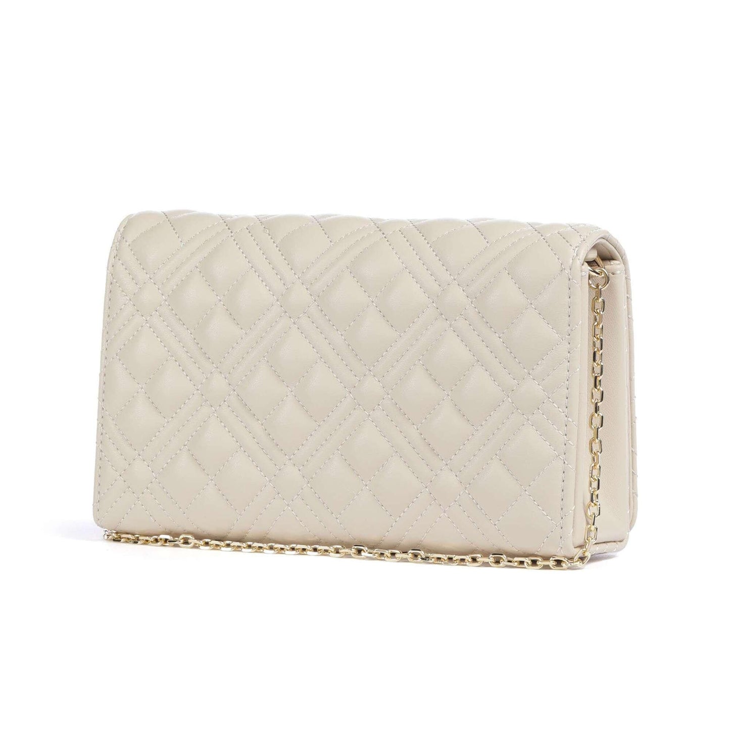 Love Moschino Smart Daily Crossbody Bag in Ivory with Quilted Finish