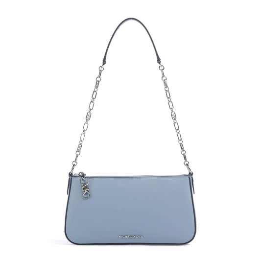 Michael Kors Empire Shoulder Bag in Blue Fine-Grain Leather
