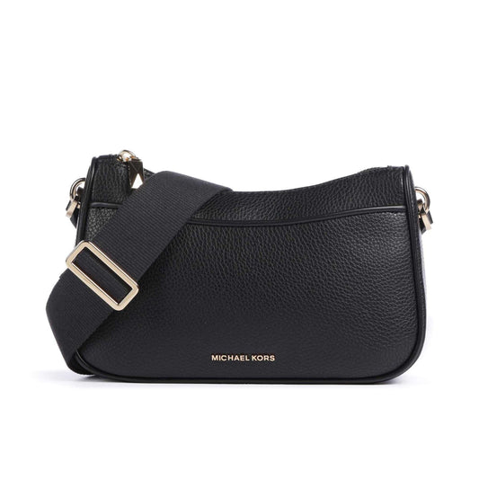 Michael Kors Jet Set Crossbody Bag in Black Grained Leather