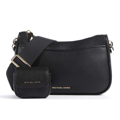 Michael Kors Jet Set Crossbody Bag in Black Grained Leather