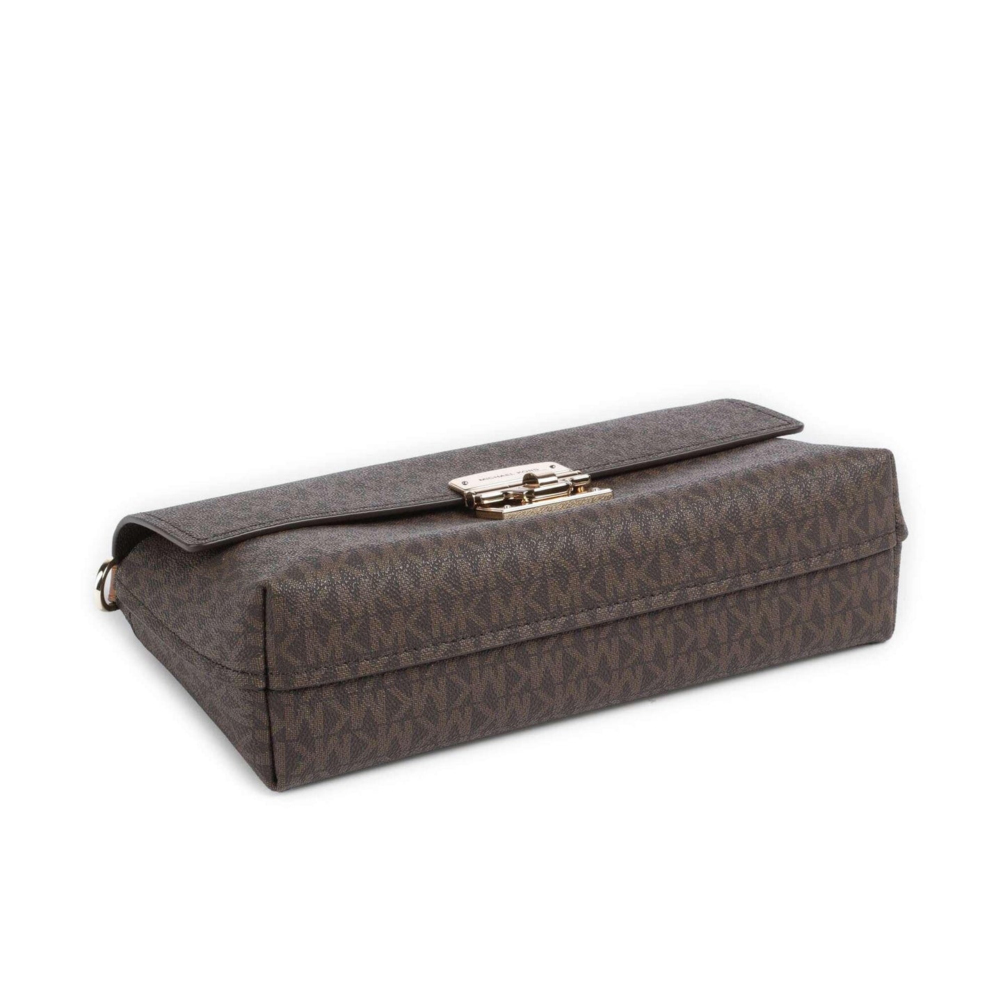 Michael Kors Addie Shoulder Bag in Canvas Dark brown