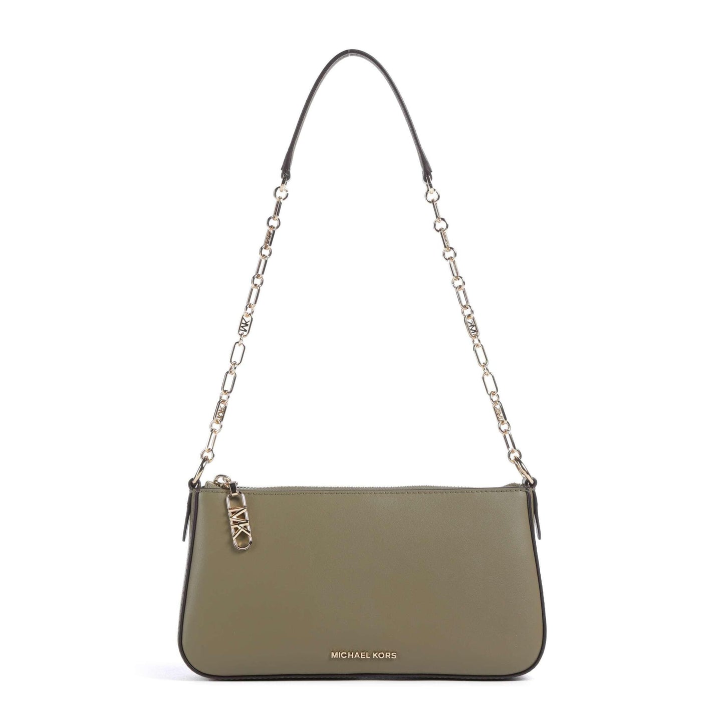 Michael Kors Empire Shoulder Bag in Fine-Grain Leather Green