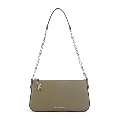 Michael Kors Empire Shoulder Bag in Fine-Grain Leather Green