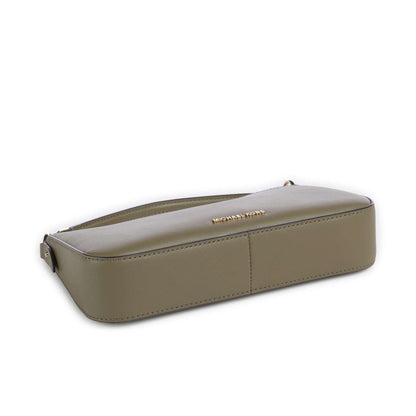 Michael Kors Empire Shoulder Bag in Fine-Grain Leather Green