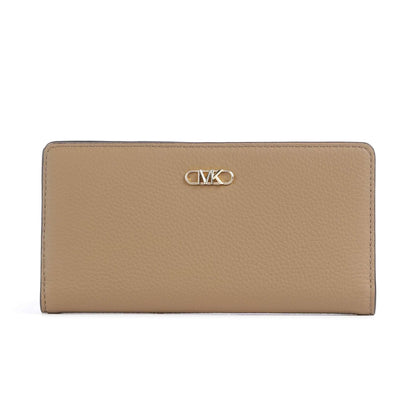 Michael Kors Empire Wallet in Light Brown Grained Leather