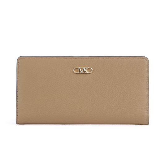 Michael Kors Empire Wallet in Light Brown Grained Leather