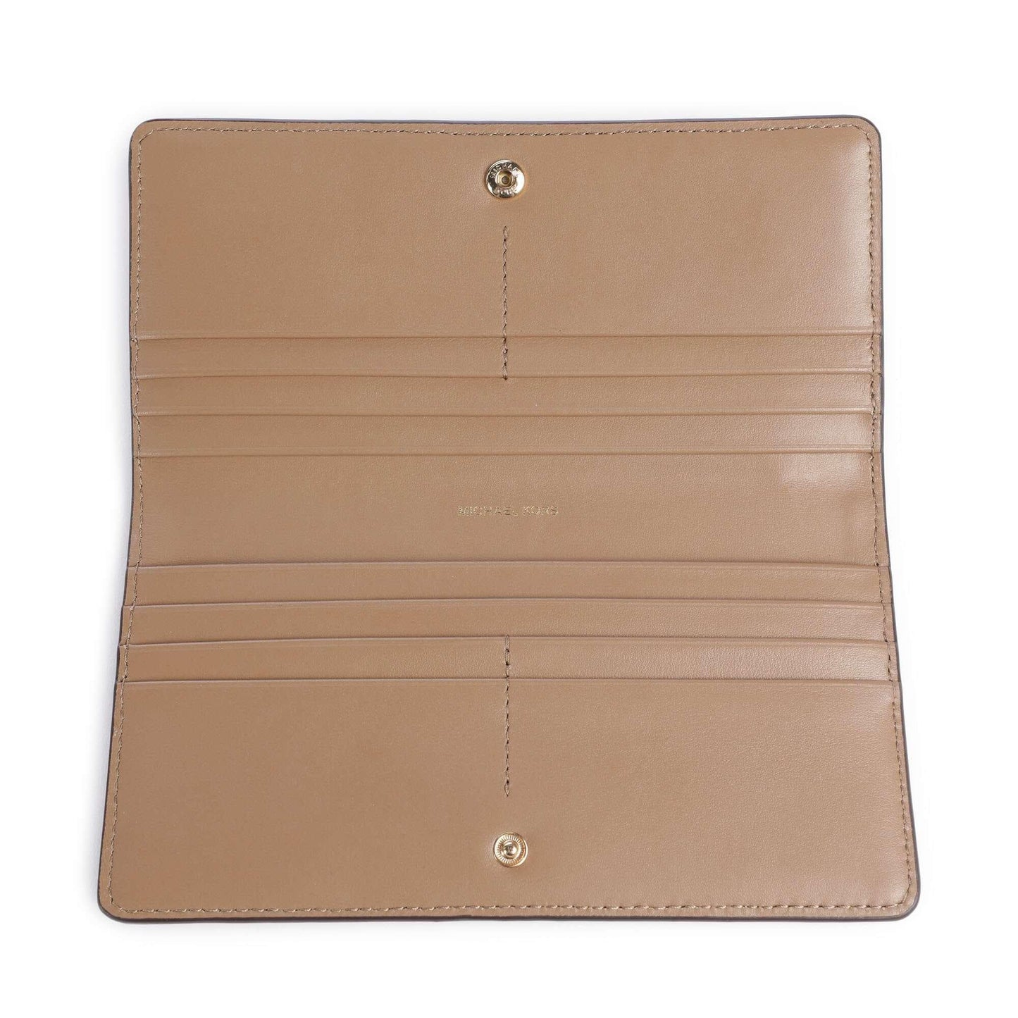 Michael Kors Empire Wallet in Light Brown Grained Leather