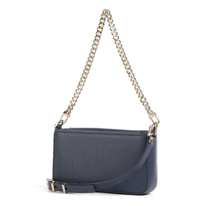 Michael Kors Bryant Small Shoulder Bag in Navy Grained Leather