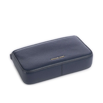 Michael Kors Bryant Small Shoulder Bag in Navy Grained Leather