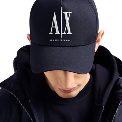 Armani Exchange Dark Blue Cap with Logo