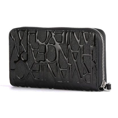 Armani Exchange Embossed Logo Zip-Around Wallet
