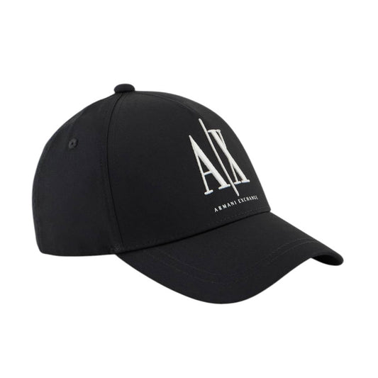 Armani Exchange Black Cap with Logo