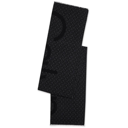 Calvin Klein Black Monogram Scarf