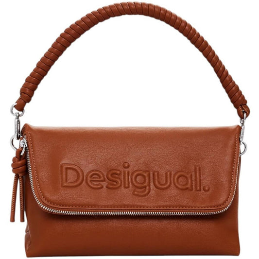 Desigual Brown Fold-Over Bag