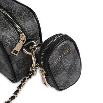 Steve Madden BLEIA Crossbody Bag in Checkered with Mini Pouch