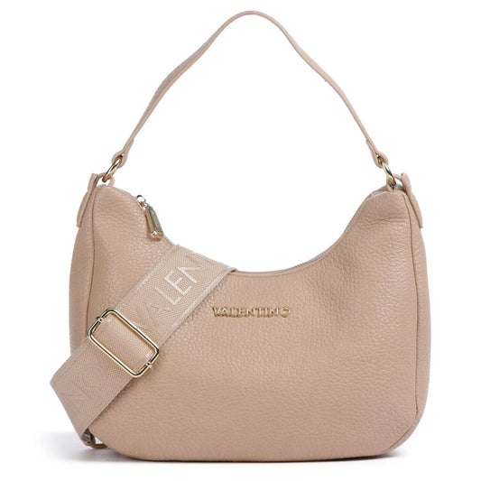 Valentino Bags Blossom Re Shoulder Bag in Beige with Logo Strap