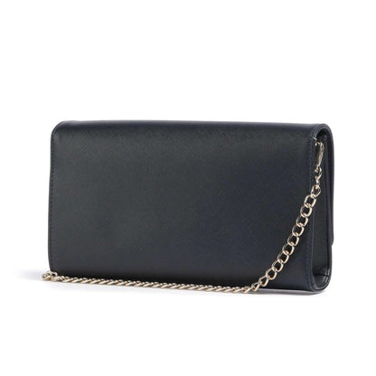 Valentino Bags Divina SA Crossbody Bag in Navy Featuring Gold Chain
