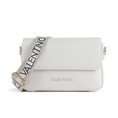 Valentino Bags Zero Re Crossbody Bag in White with Branded Strap