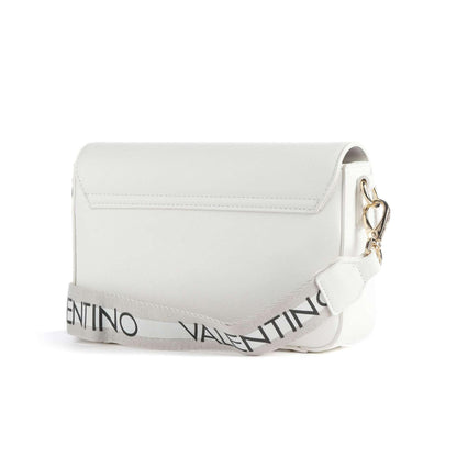 Valentino Bags Zero Re Crossbody Bag in White with Branded Strap
