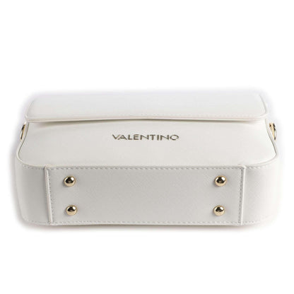Valentino Bags Zero Re Crossbody Bag in White with Branded Strap