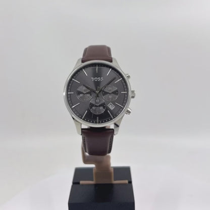 BOSS Watch Avery Brown Leather Strap Chronograph